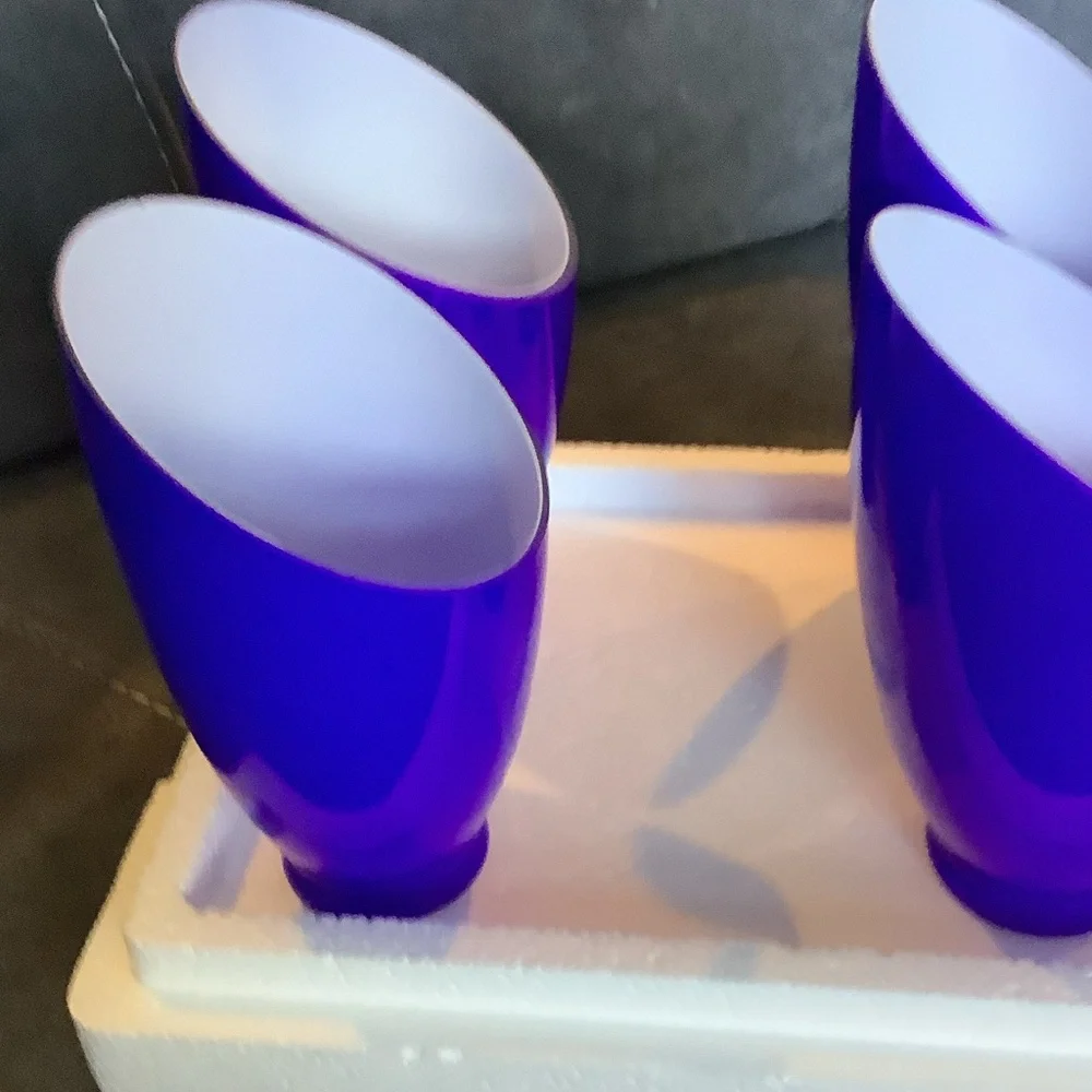 Set of 4 blue Decorative Glass light globes‎